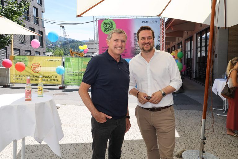 Architekt Gerry Aicher und Fabian De Stefano.