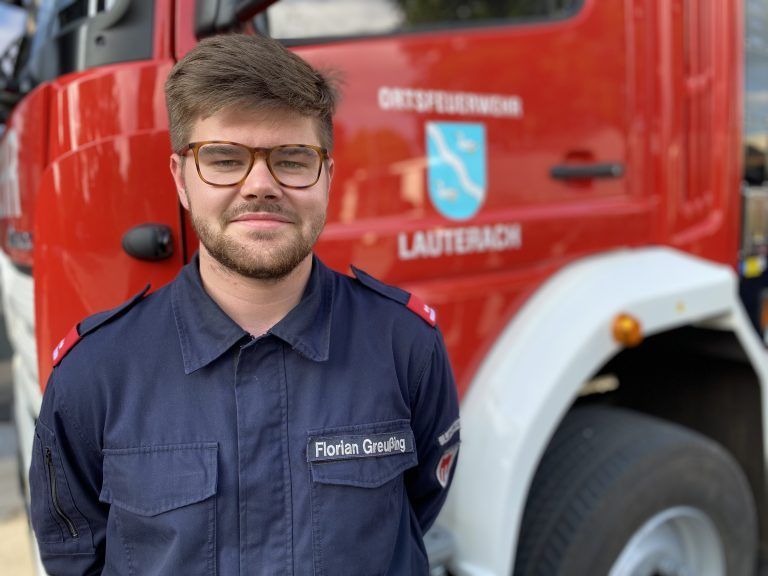Florian Greußing leitet mit seinen 21 Jahren die Jugendfeuerwehr, der er selbst angehört hat. <span class="copyright">VN/Rauch</span>