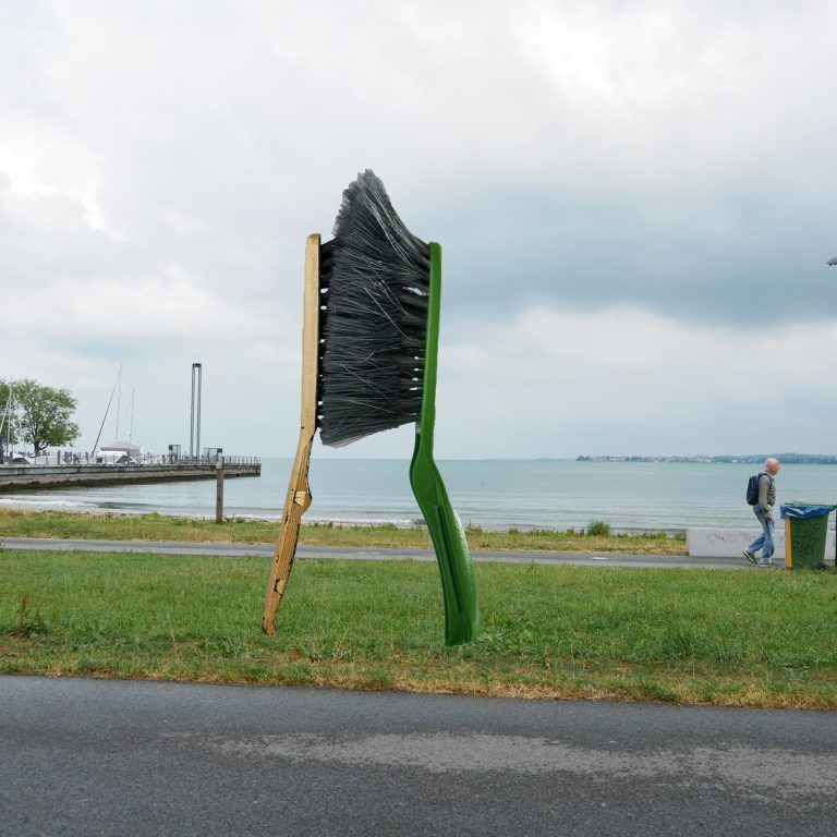 Rafet Jonuzis Skulptur existiert momentan nur als digitale Fotomontage. <span class="copyright">Rafet Jonuzi (3)</span>