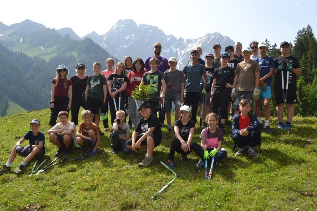 Schüler im Alpeinsatz