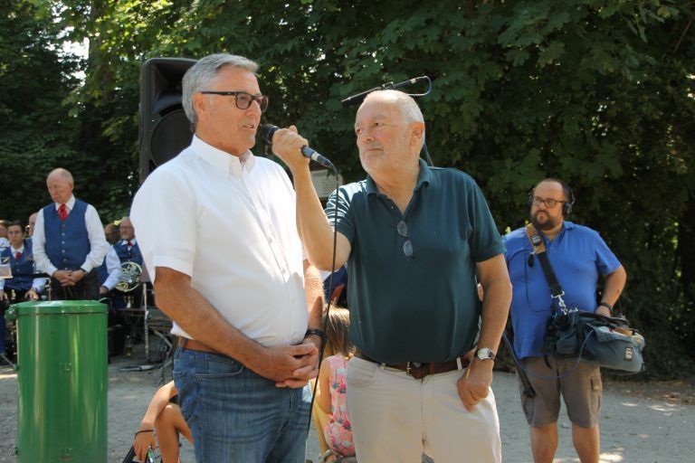 Wildpark-Präsident Wolfgang Burtscher und Bürgermeister Wolfgang Matt.