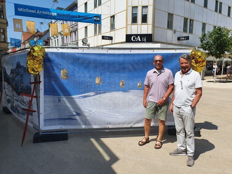 Kulturstadtrat Michael Rauth und Galerist Herbert Alber.