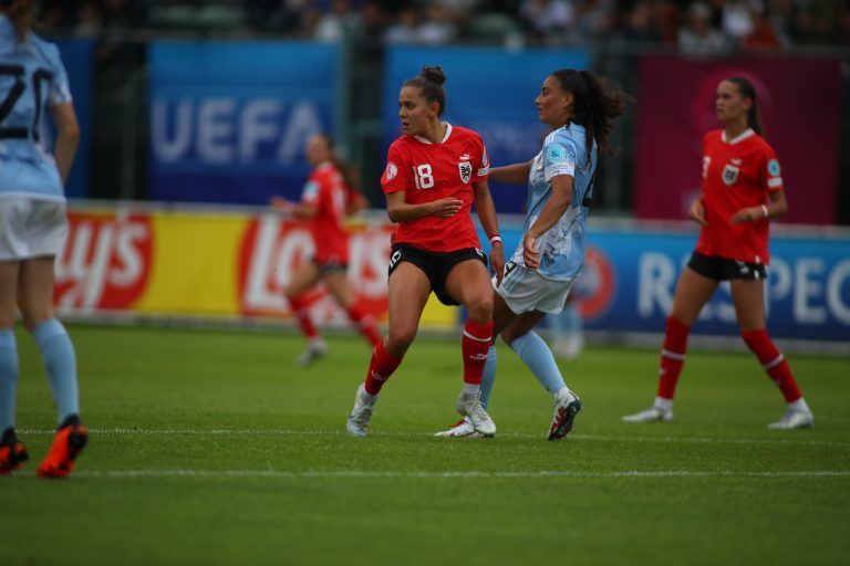 Dreimal geführt und auch ein Tor von Linda Natter (Bild), doch am Ende reichte es für das ÖFB-U19-Auswahl nicht zum Weiterkommen bei der EM.Tugrul Karacam