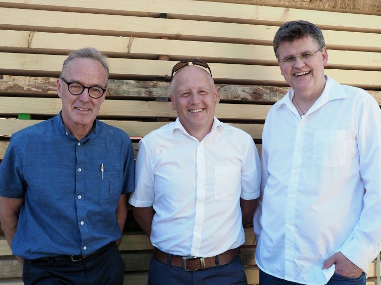 Architekt Hermann Kaufmann, Hermann Böhler und Bernhard Feigl.