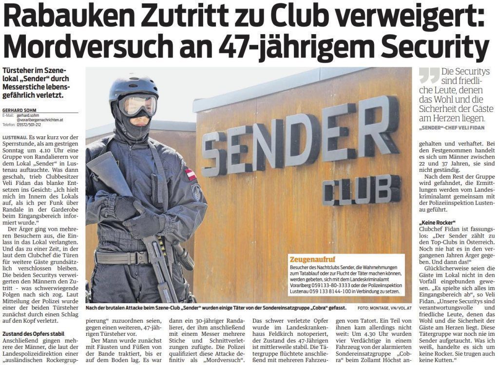 Mordversuch an Sender-Security