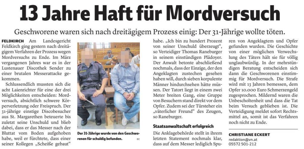 Mordversuch an Sender-Security