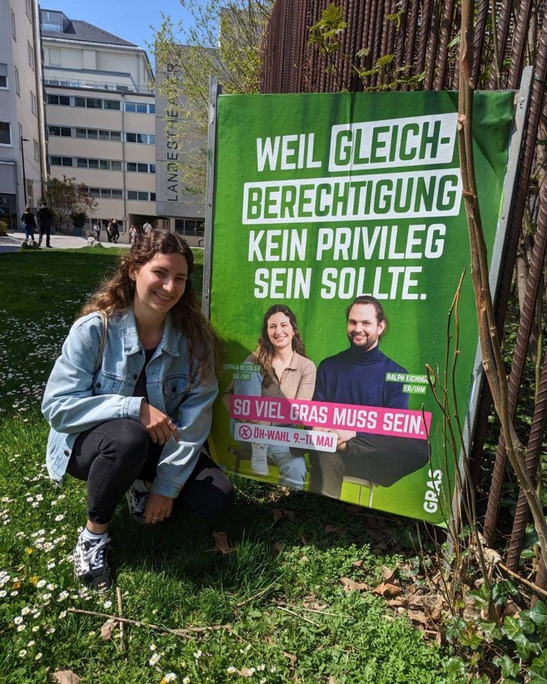 So viel GRAS muss sein: Für Sophia sind die Werte, die ihre Fraktion vertritt, zutreffend. <span class="copyright">Sophia Neßler</span>