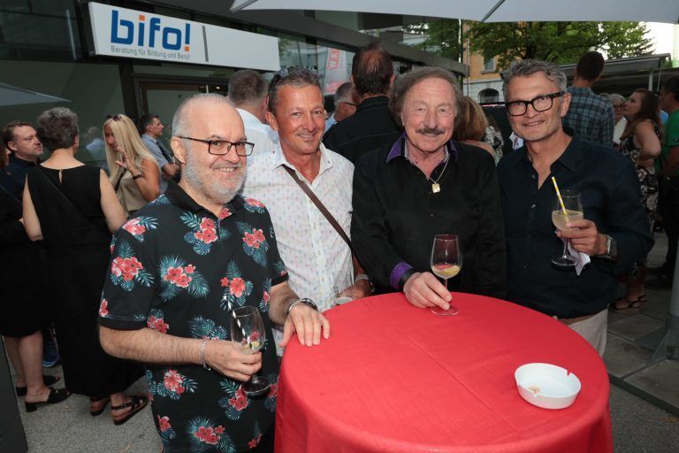 Elektro/Metall-Trainer Johann Frei, Lehrlingsausbilder-Trainer Peter Sandholzer, Angewandte-Mathematik-Trainer Harald Jörg und WIFI-GF Thomas Wachter.