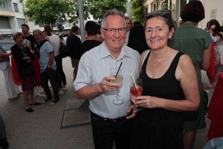 Norbert Blum (Bauakademie) und Sabine.
