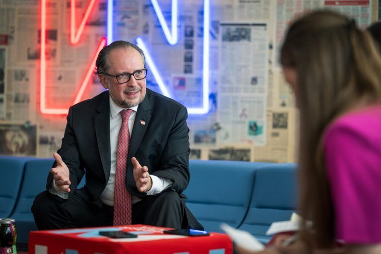 Außenminister Alexander Schallenberg war im Zuge der Bregenzer Festspiele auf Vorarlberg-Besuch.VN/Rhomberg