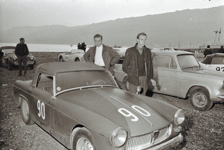 Bregenz, Start der Semperit-Rallye, 1964