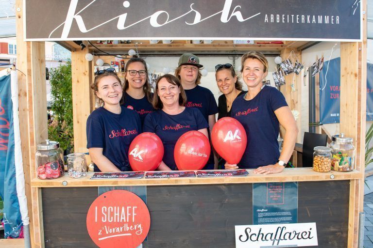 Eva King Beim Schaffarei Festival, bei dem die Arbeitskultur gefeiert wird.