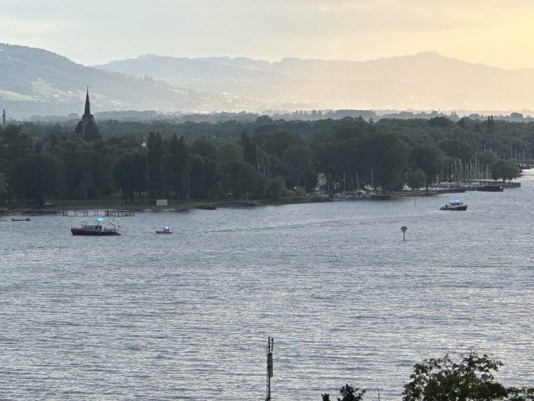 Auch die Seepolizei, die Wasserrettung und die Feuerwehr waren am Mittwochabend im Einsatz.