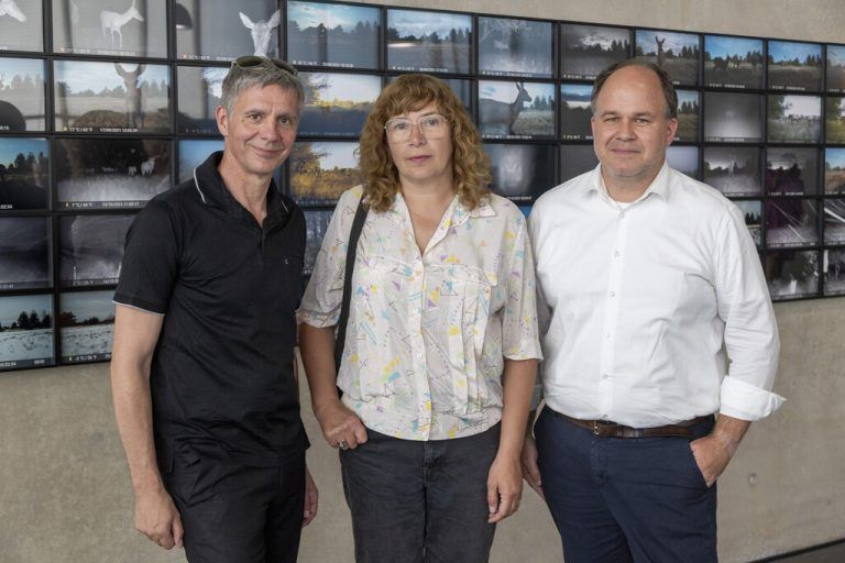 KUB-Dir. Thomas D. Trummer, Anna Jermolaewa, VN-Chefredakteur Gerold Riedmann.