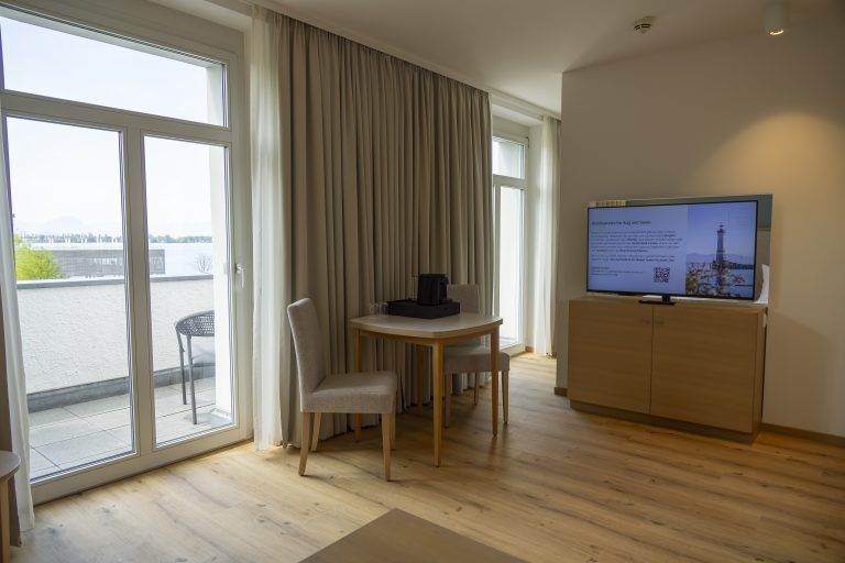 Ein Blick in eines der Zimmer, . . . 