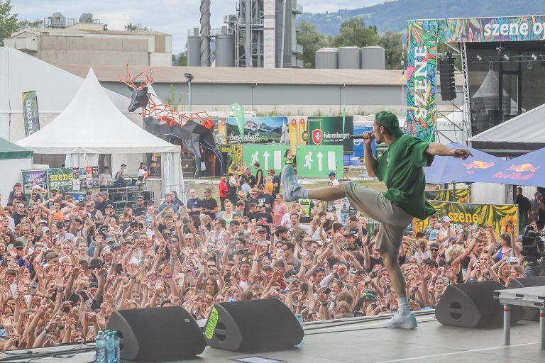 Rapper Greeen lockte das Publikum in Scharen. <span class="copyright">VN/Steurer</span>