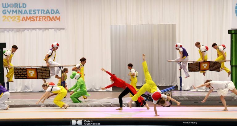 Die Turnerschaft Wolfurt war bereits zum siebten Mal bei der Weltgymnaestrada vertreten und zeigte die Show „Super Mario – Lost in the Gymnastics Dimensions“.