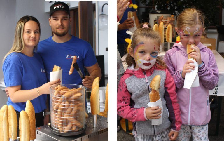 Der Hot-Dog-Stand wurde von den Kinder nahezu überrannt.
