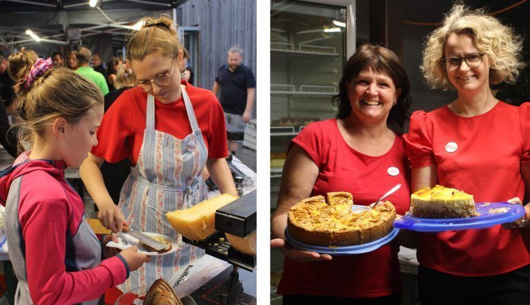Für den kleinen Hunger ein feines Raclette-Brot von Steffi Hopfner und zum Dessert Süßes von Regine Sohm und Nicole Mößle.