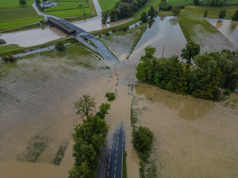 Die Senderstraße ist vom Hochwasser betroffen. <span class="copyright">steurer</span>