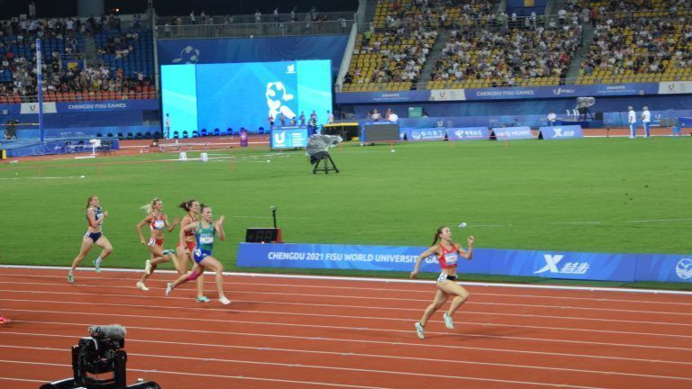 Isabel Posch zeigte im abschließenden 200-m-Lauf ihren Konkurrentinnen die Sporen und wurde Disziplinensiegerin. <span class="copyright">Unisport Austria</span>