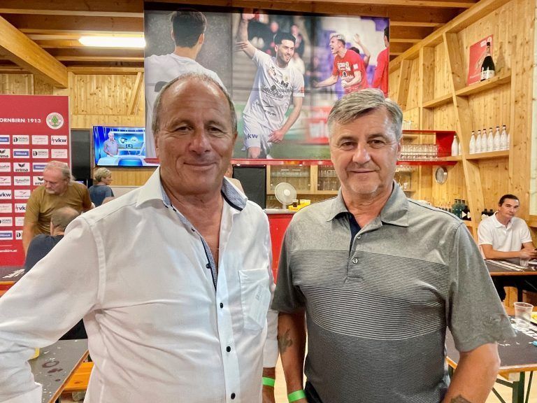 FCD-Präsident Hubert Domig mit Reisespezialist Klaus Herburger.