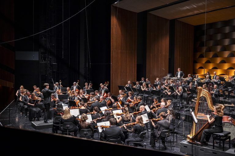 Große Orchesterdisziplin ist bei der finalen „Achten“ von Dvorák gefragt. <span class="copyright">Bregenzer Festspiele / Lisa Mathis</span>