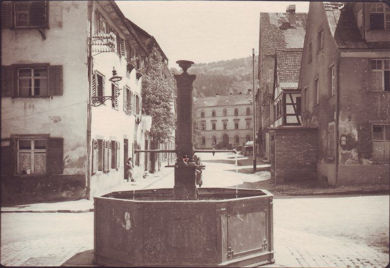 Bregenzer Oberstadt (im Hintergrund das Gefangenenhaus), 1944. <span class="copyright">Stadtarchiv Bregenz</span>