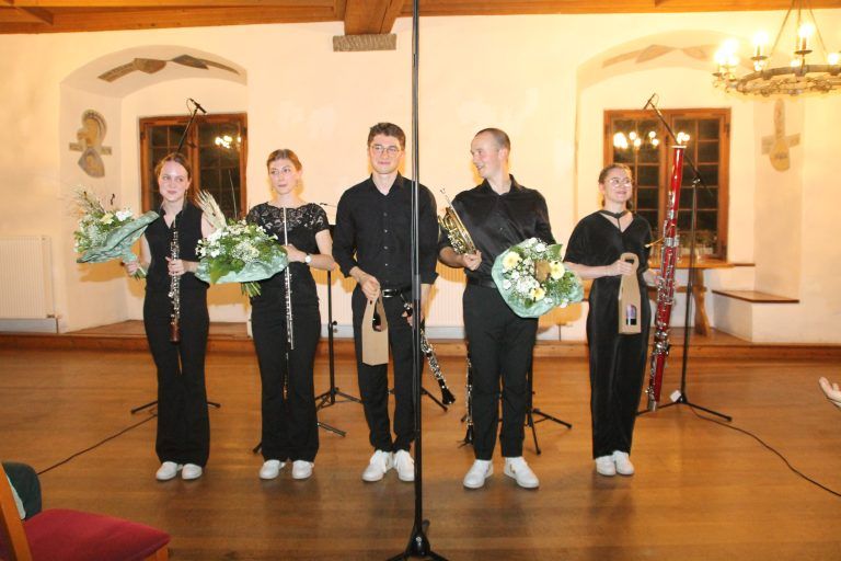 Das Holzbläserquintett wusste den voll besetzten Rittersaal zu begeistern.