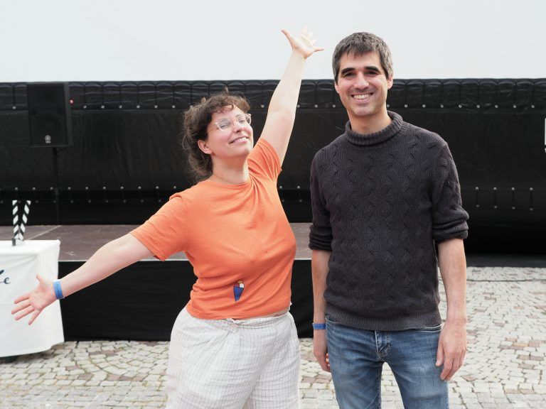 Unter den Gästen: Regiesseurin Britt Raes und Regiesseur Jonathan Laskar.