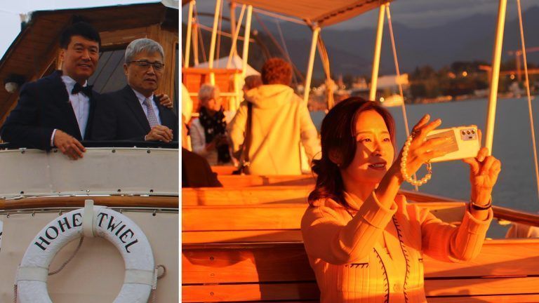 Studentinnen aus Korea starteten ihre Studien-Tour durch Europa mit einer Dampferfahrt zu den Bregenzer Festspielen.<span class="copyright"> STP/7</span>