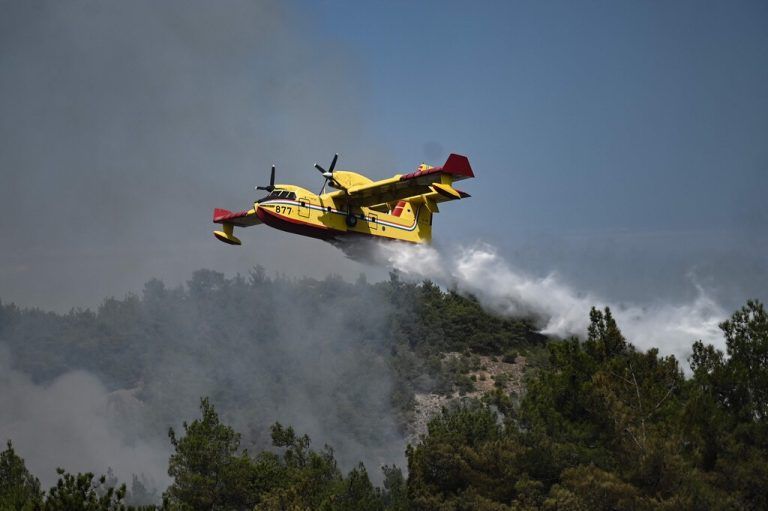 Bei der Brandbekämpfung werden auch mehrere Löschflugzeuge eingesetzt. AFP