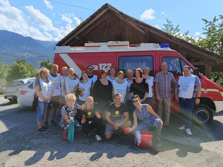 Das Team der Leukämiehilfe konnte in Satteins auf große Unterstützung bei der Durchführung der Typisierung zählen. GFL