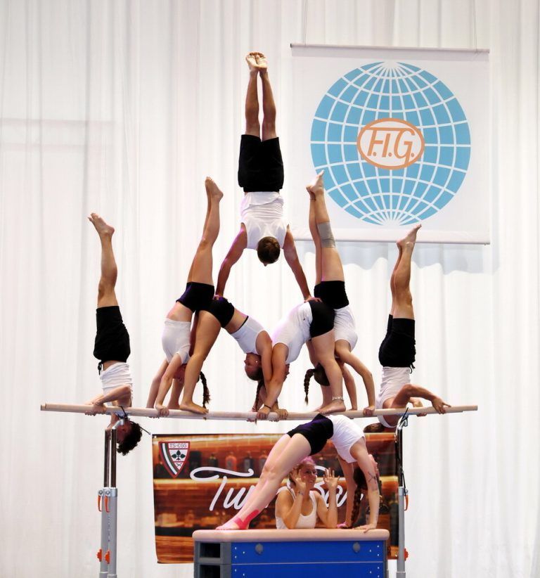 Die Aktiven der Turnerschaft Egg überzeugten mit ihrem Programm „Gymnastic Bar“ die Zuschauer bei der Weltgymnaestrada.Turnsport Austria