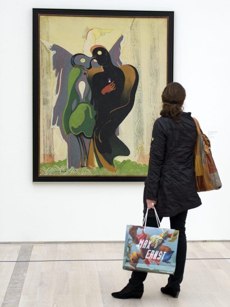 "Der keusche Joseph" (Chaste Joseph, 1928), ein Bild von Max Ernst, der großen Liebe von Peggy. <span class="copyright">AP Photo/Keystone,Georgios Kefalas</span>