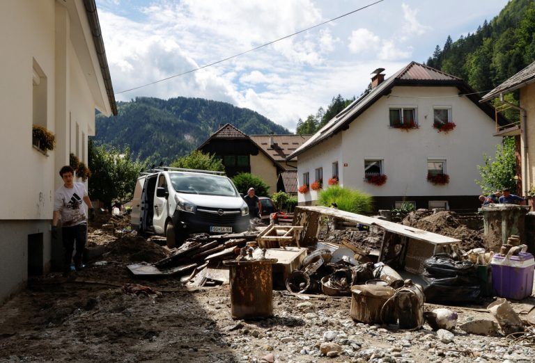 In Slowenien ist der Schaden riesig. reuters