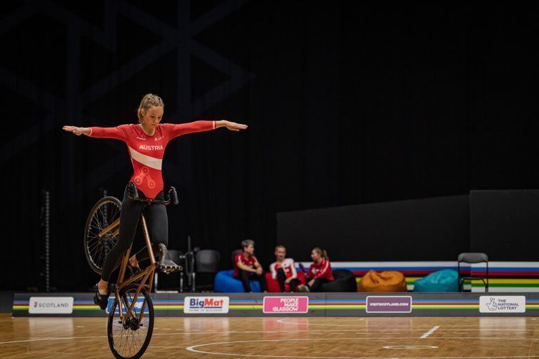 Lorena Schneider sicherte sich im 1er Kunstrad die Bronzemedaille. drew Kaplan