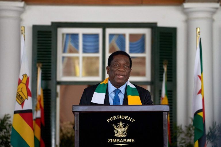 Mnangagwa wurde von der Wahlkommission als wiedergewählt erklärt.