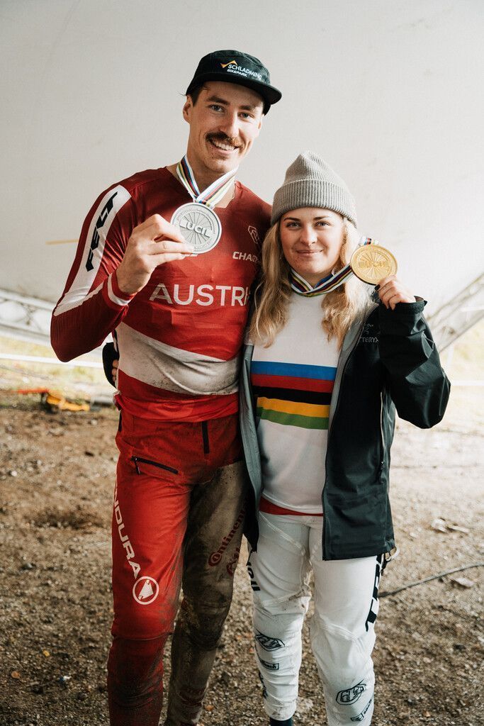 Weltmeisterin Valentina Höll und der Silberne Andreas Kolb.APA
