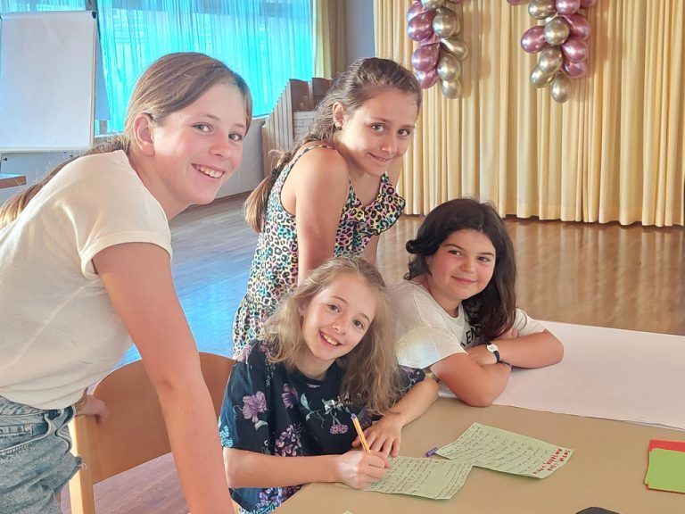 Begeisterte Gesichter beim Workshop.