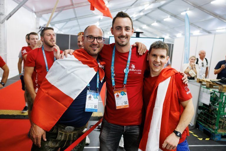 Geschäftsführer der SkillsAustria Jürgen Kraft (l.), Experte Andreas Stiegler und Timo-Nils Theisl. <span class="copyright"> florian wieser</span>