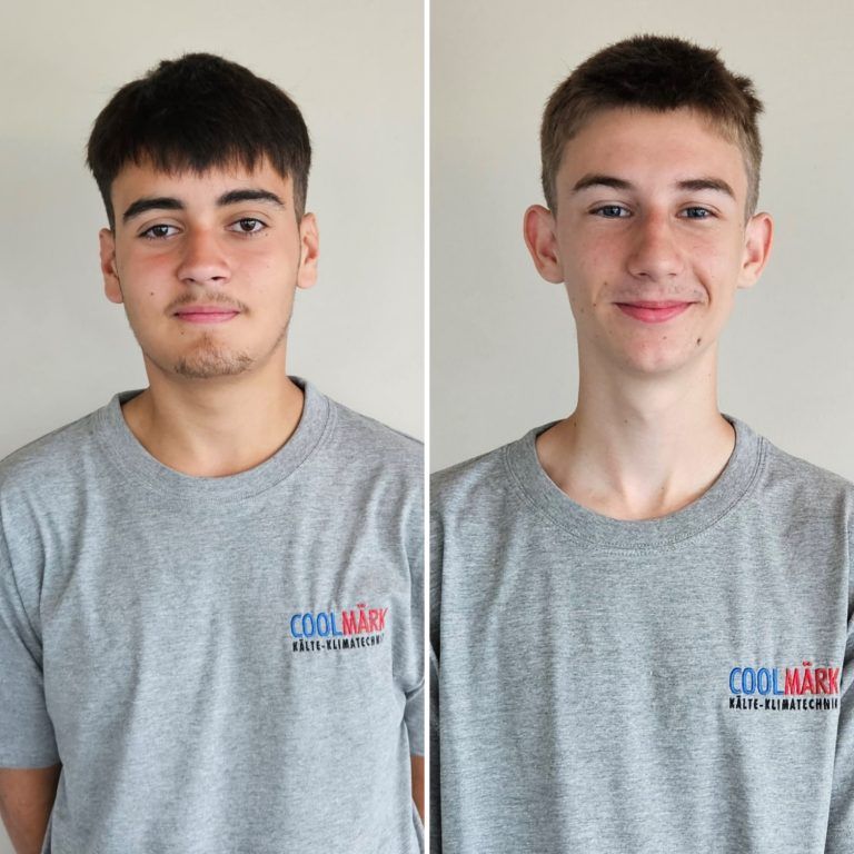 Coolmärk Leonit und Lukas haben in Rankweil ihre Lehre als Kälte-Klimatechniker gestartet.
