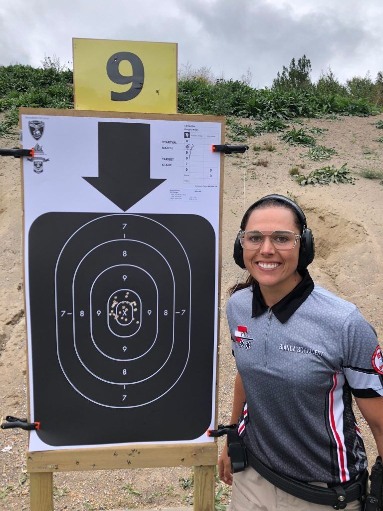 Der Schießsport ist das Hobby von Bianca Schallert.