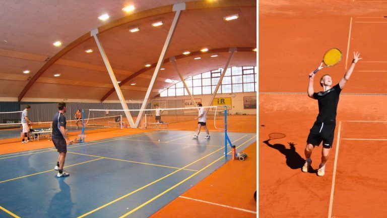 Trotz des Verkaufs der rund 30 Jahre alten Tennishalle an die Marktgemeinde Lauterach ändert sich für die Tennisspieler praktisch nichts. <span class="copyright">VN-Archiv(2) / STP (2)</span>