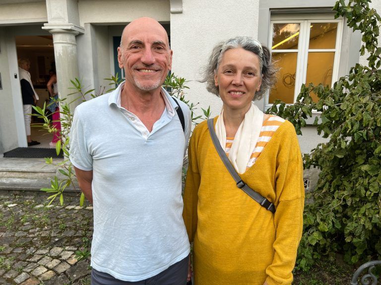 Vernissagegäste Francesca Motta und Harald Gmeiner.