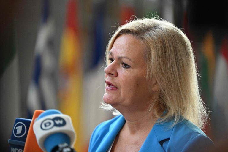 Deutschlands Vertreterin Nancy Faeser kündigte ihre Zustimmung an.