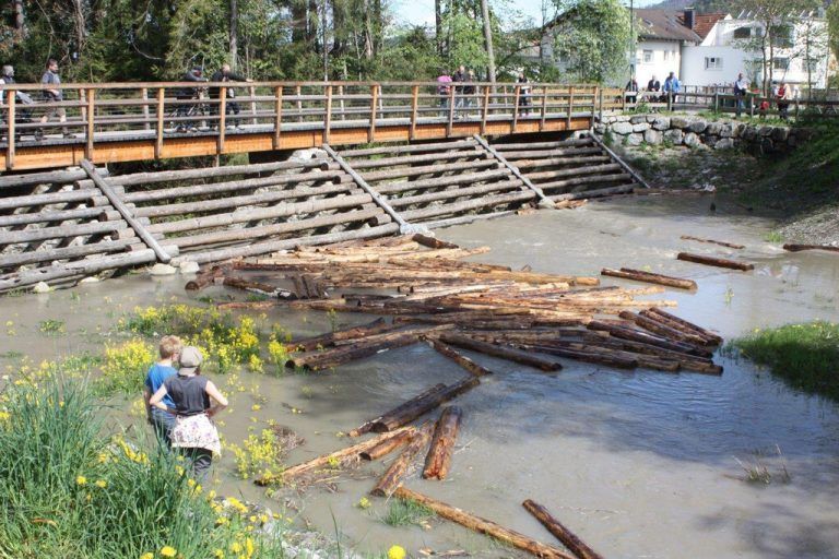 Die Triftanlage in Rankweil zeigt, wie früher der Holztransport über Wasserwege funktionierte.VN