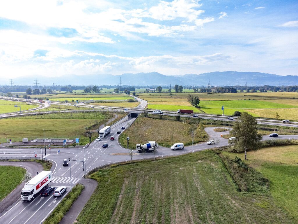 Drei Anschlussstellen für Dornbirn – dennoch herrscht oft genug Stillstand. »A5
