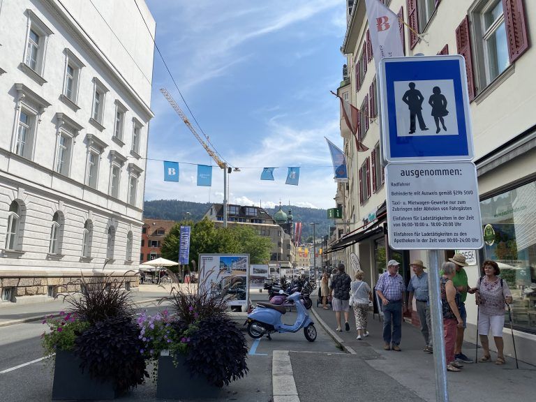 Die Erweiterung der Fußgängerzone Bregenz hat Befürworter und Gegner. <span class="copyright">vol</span>