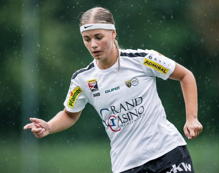 Maria Agerholm Olsen eröffnete Altachs Torreigen beim 3:0-Sieg in Linz.apa